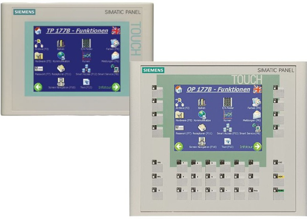 Панель оператора Siemens SIMATIC TP177B 6AV6642-0BA01-1AX1 6 дюймов PN DP STN 256 цветов MPI PROFIBUS
